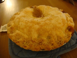 store-bought apple pie from Andronico's
