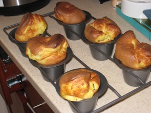 popovers in popover pan, just out of the oven